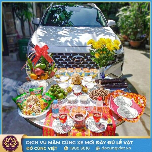 Mâm Cúng Xe Mới