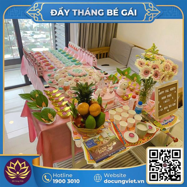 Mâm Cúng Đầy Tháng Bé Gái