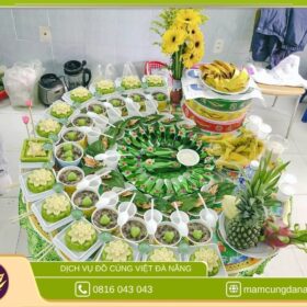 Mâm cúng thôi nôi bé trai tiết kiệm cho chị Hương – Sơn Trà